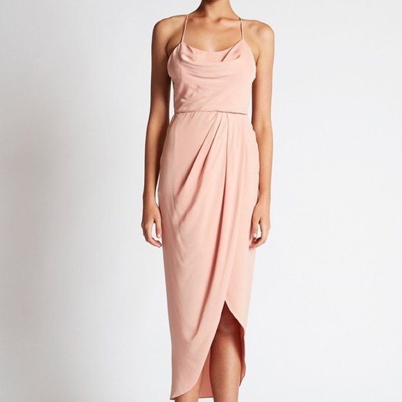 Shona Joy Core Lace Up Cowl Maxi bridesmaid dress - Picture 4 of 4